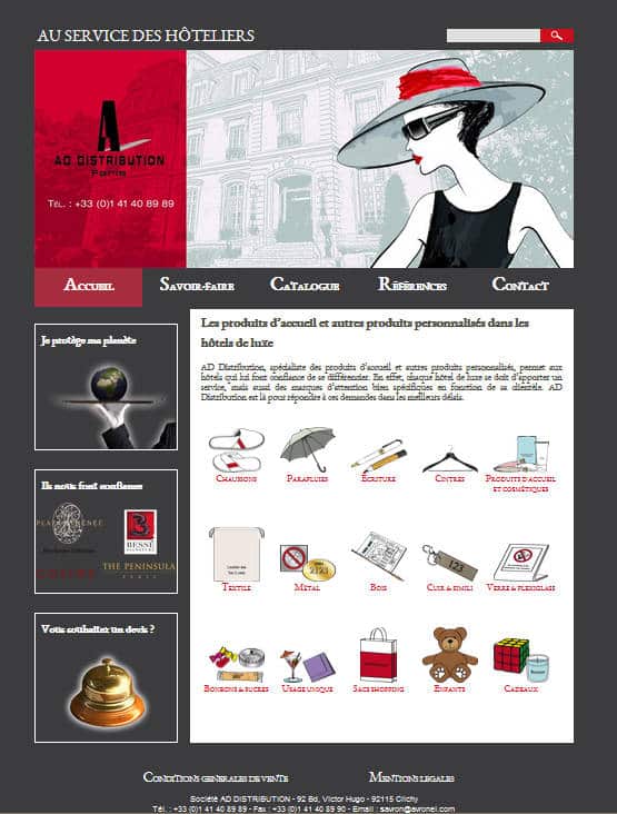 AD Distribution création et référencement site internet
