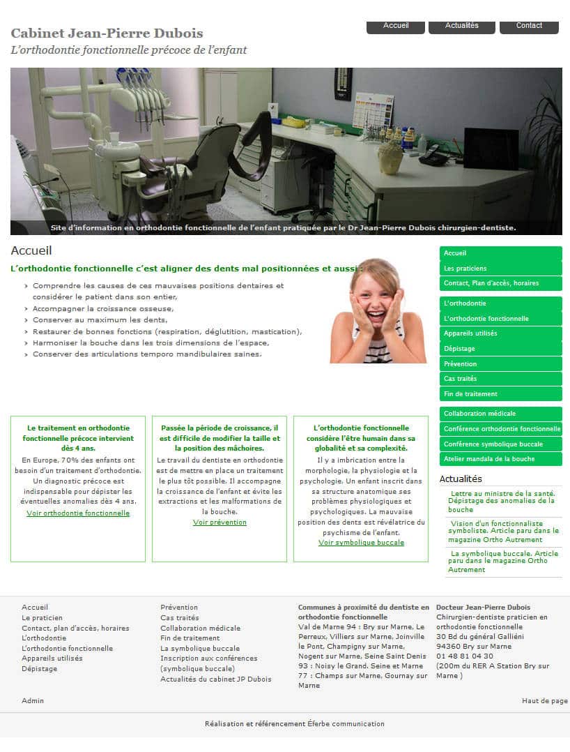 Cabinet dentaire An création et référencement site internet