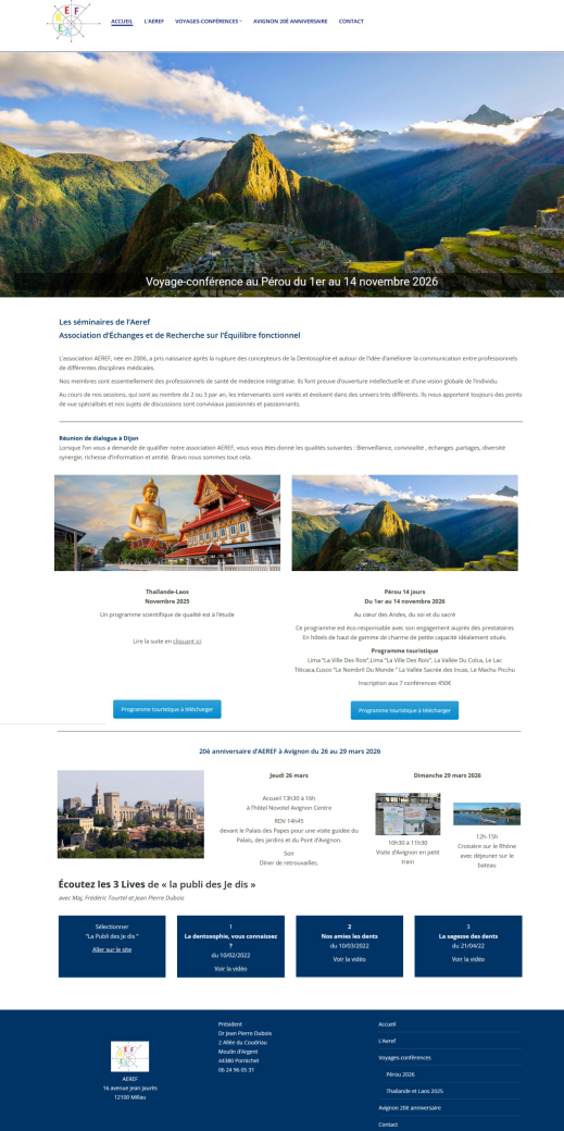 Aeref 2026 creation site web